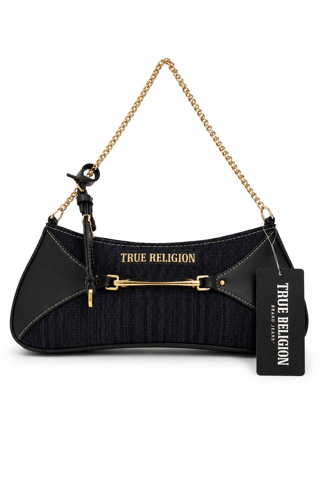 CARTERA TRUE RELIGION DENIM CON CADENA