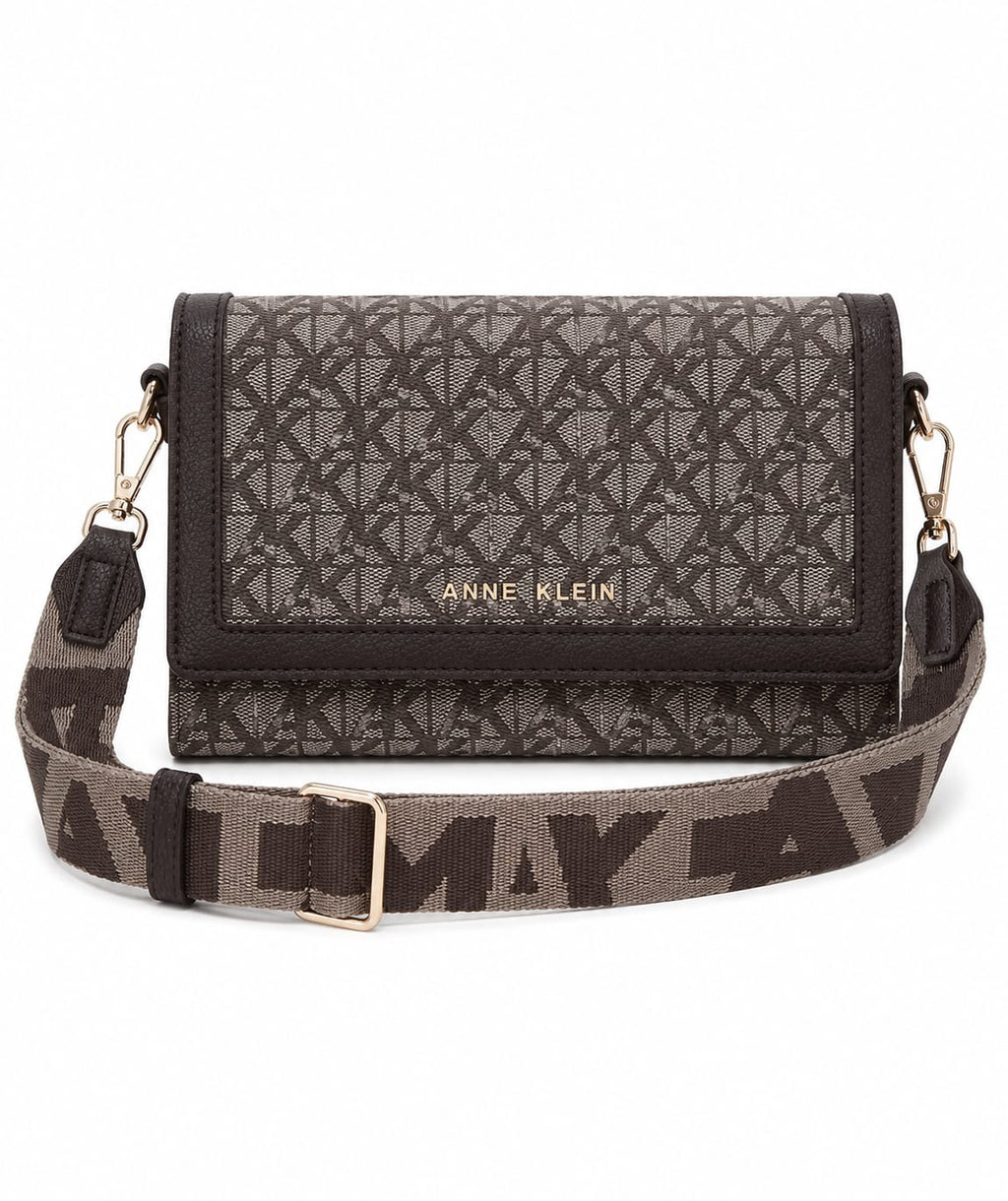 CARTERA ANNE KLEIN MONOGRAMA CAFE