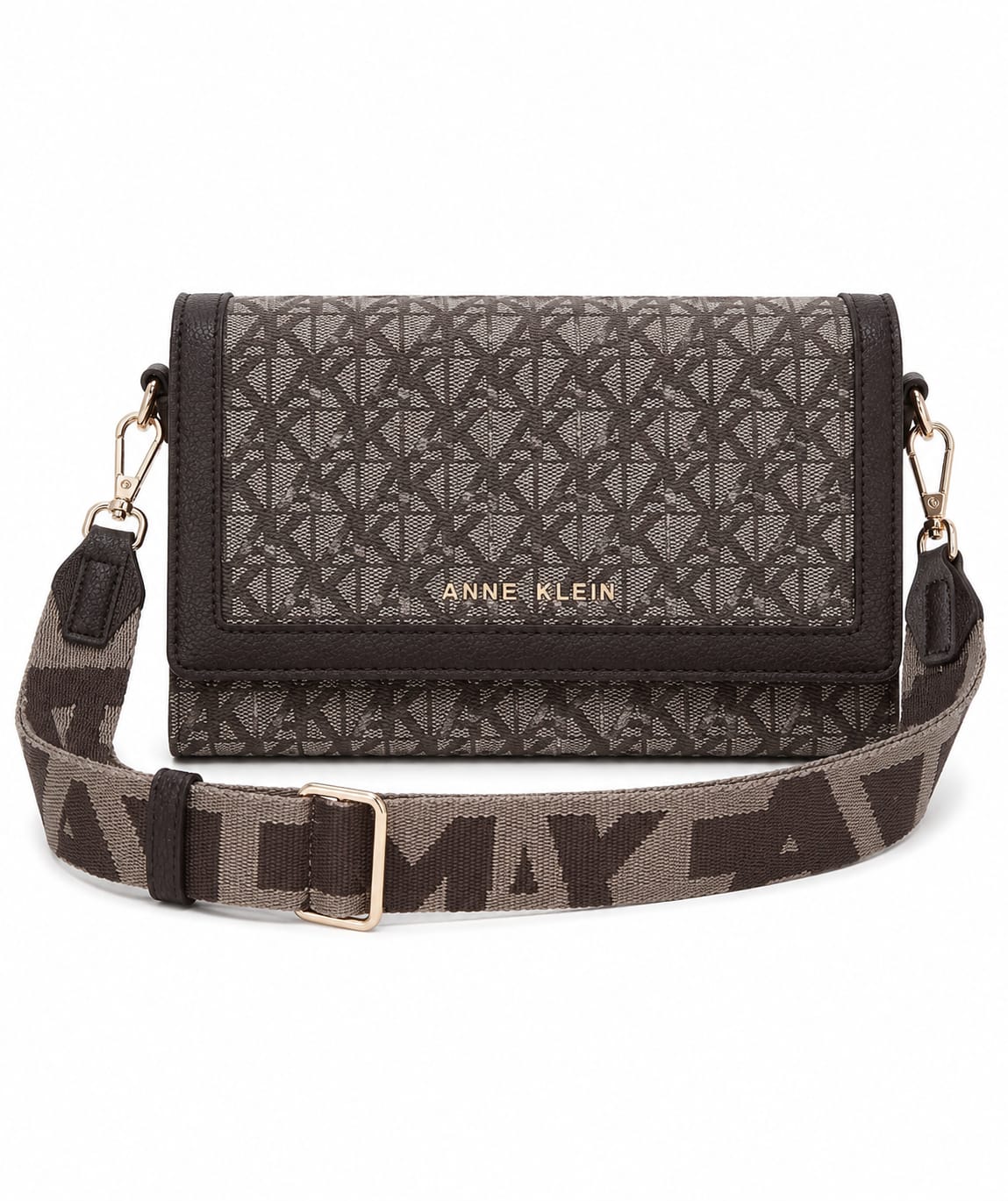 CARTERA ANNE KLEIN MONOGRAMA CAFE
