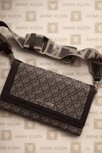 CARTERA ANNE KLEIN MONOGRAMA CAFE