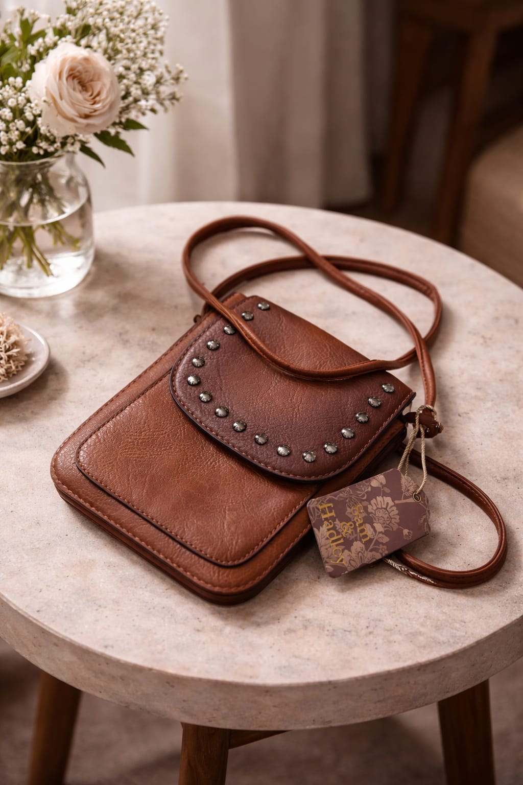 CARTERA CROSSBODY VINTAGE CAMEL