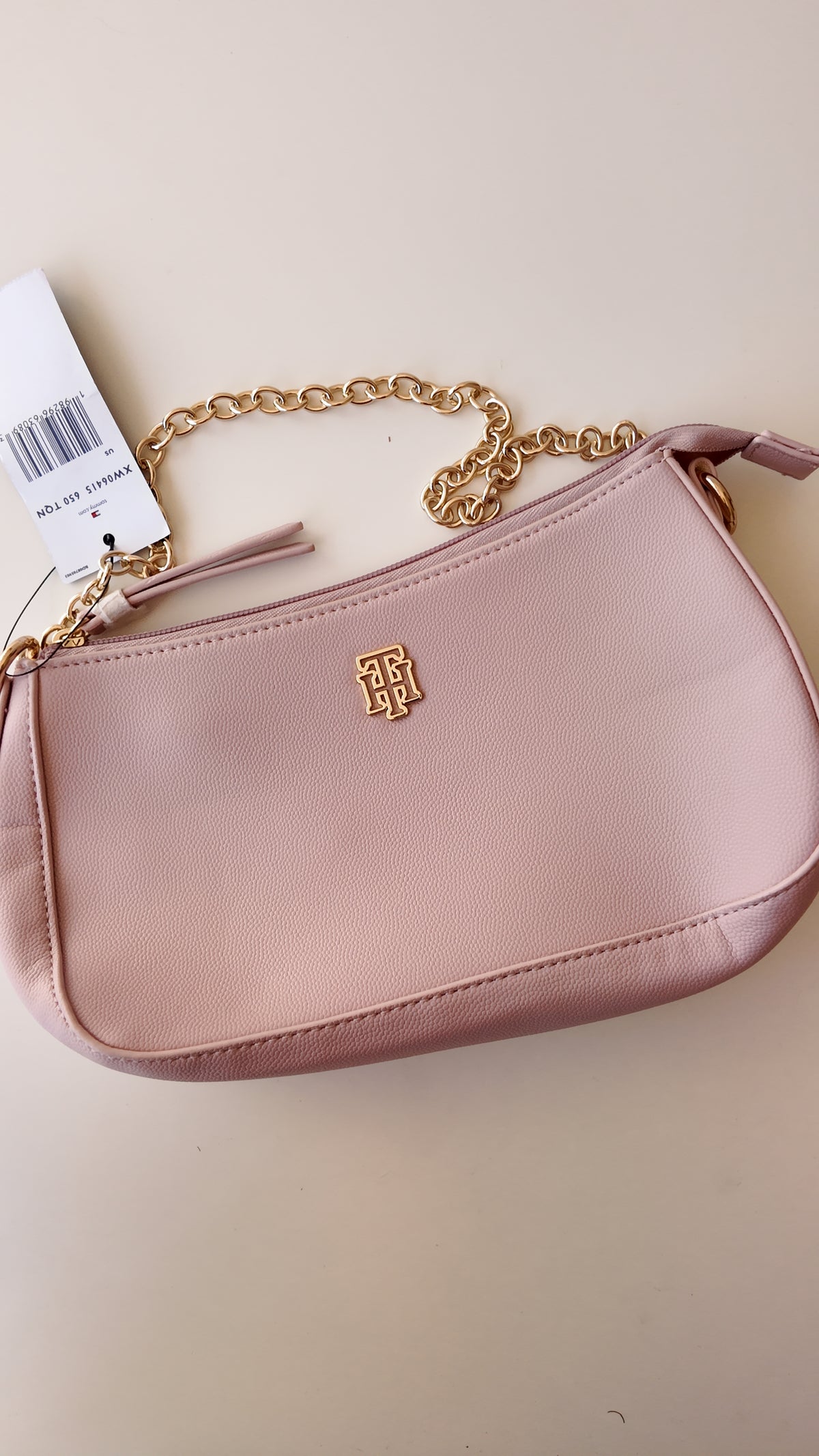CARTERA ROSA CON CADENA TOMMY HILFIGER