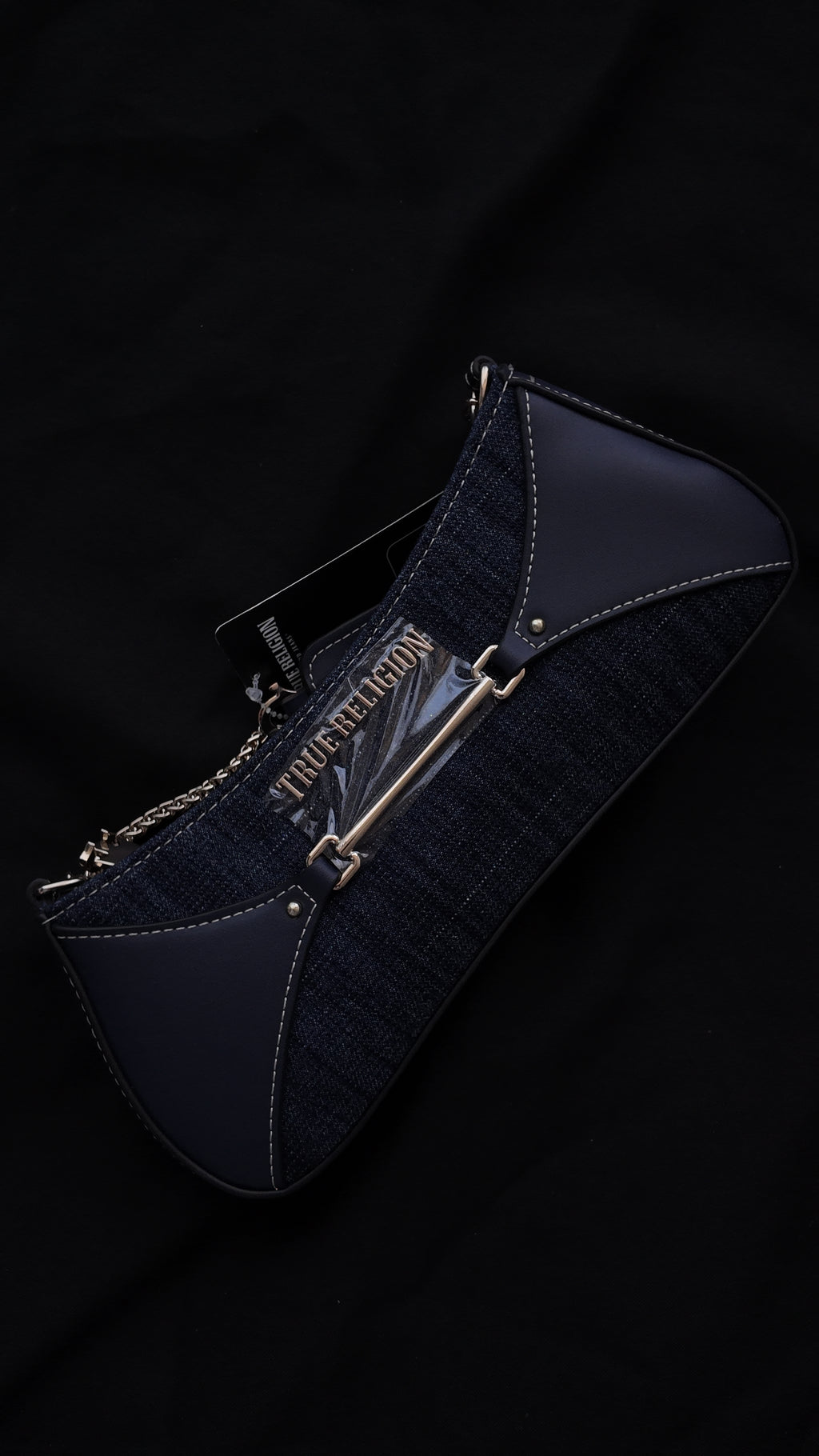 CARTERA TRUE RELIGION DENIM CON CADENA