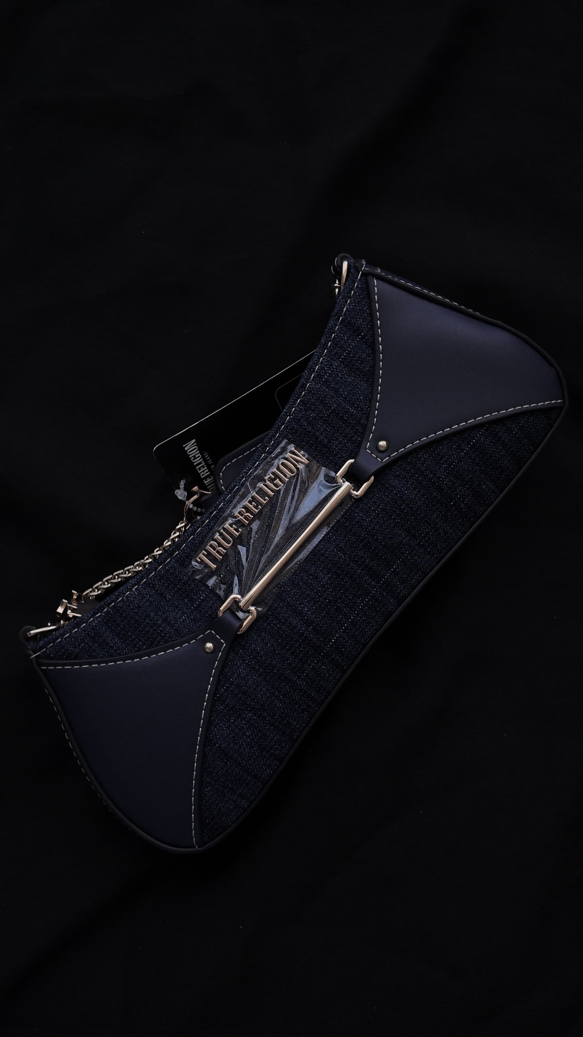 CARTERA TRUE RELIGION DENIM CON CADENA