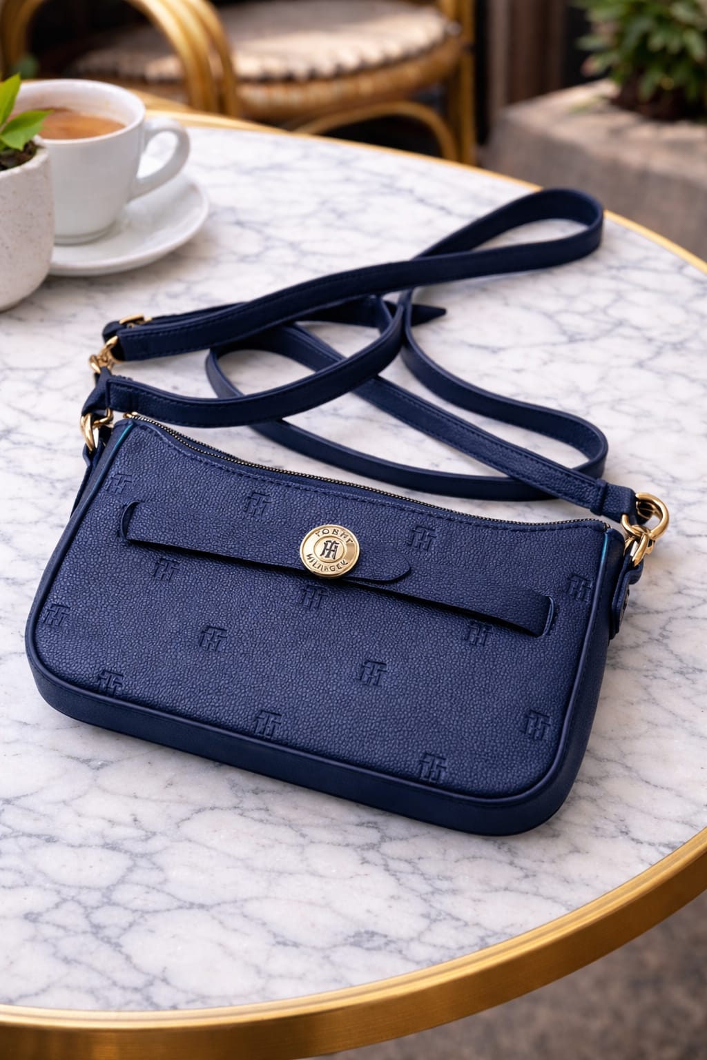 CARTERA TOMMY HILFIGER AZUL ELEGANTE