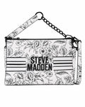 CARTERA STEVE MADDEN FLORAL BLANCO Y NEGRO