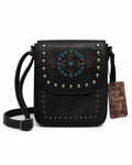 CARTERA BOHO NEGRA BORDADA